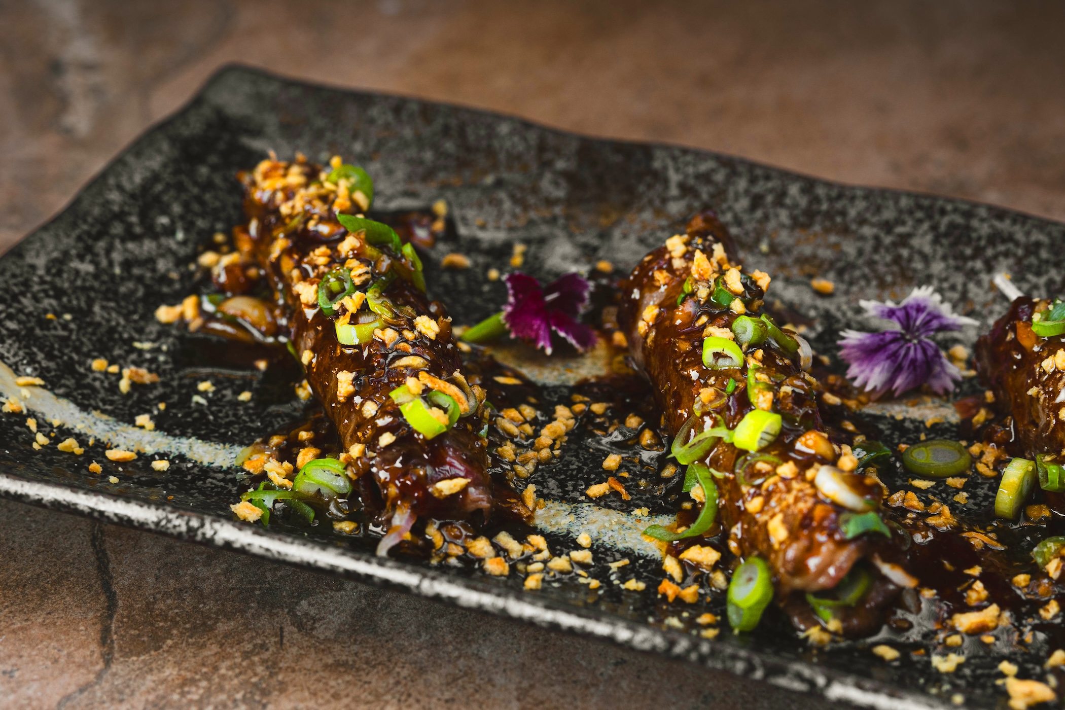 Teppan yakiniku beef roll