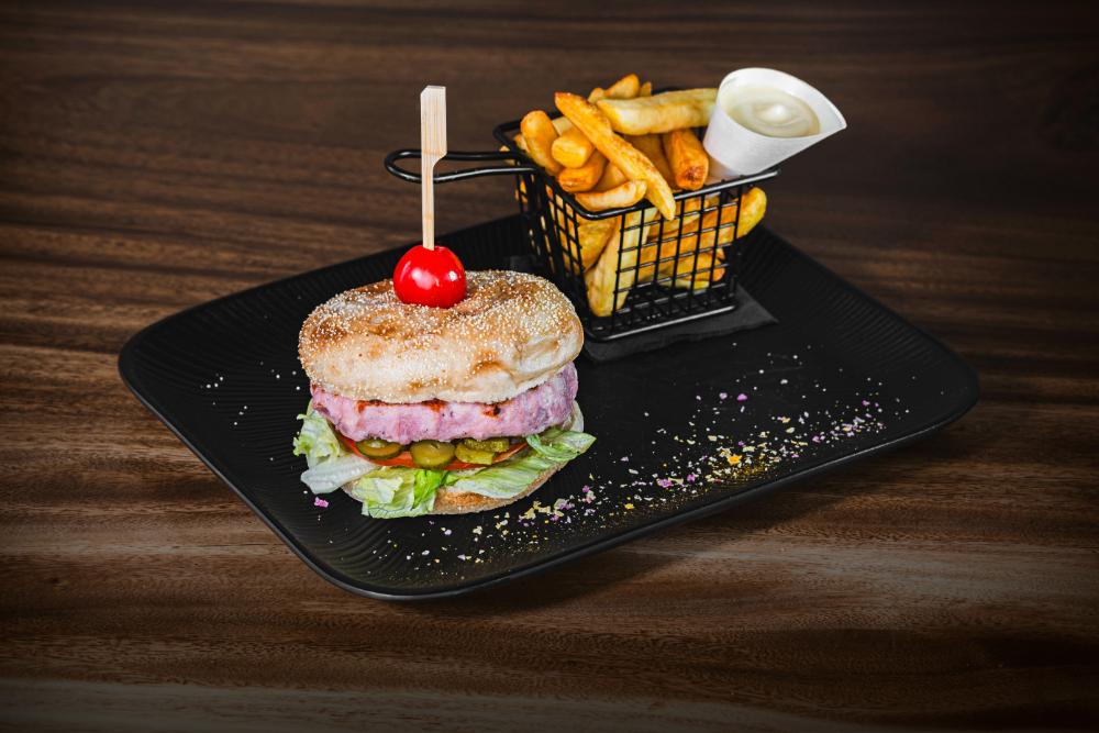 Homemade chicken burger