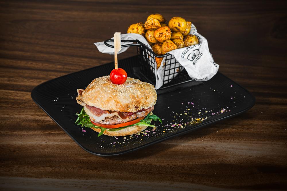 Iberico pork burger