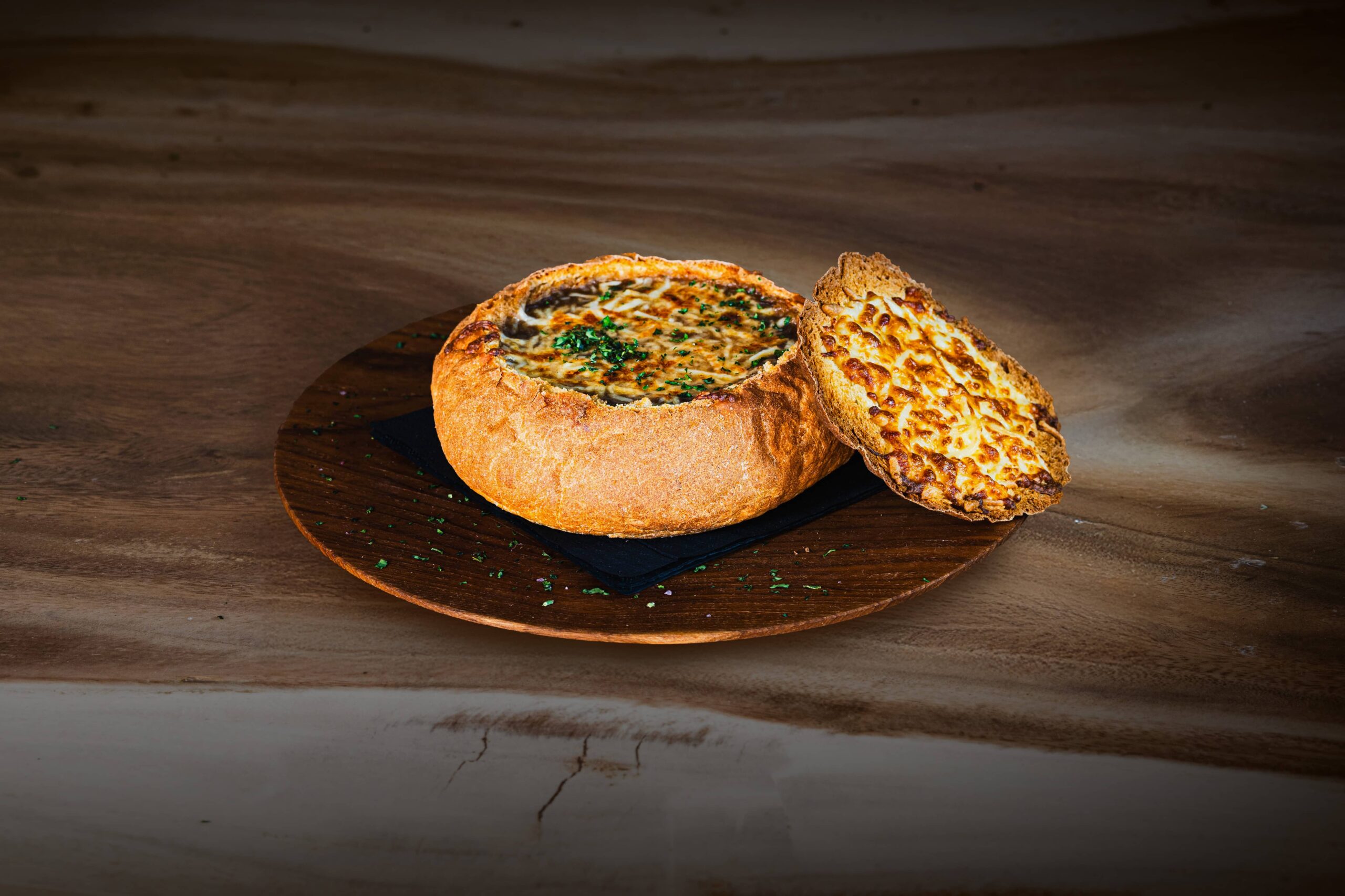 Gratinated onion soup
